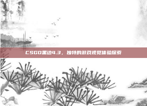 CSGO黑边4.3，独特的游戏视觉体验探索