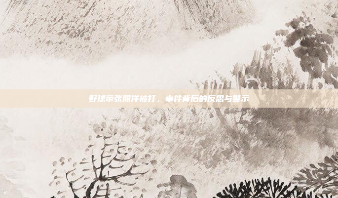 野球帝张照洋被打，事件背后的反思与警示