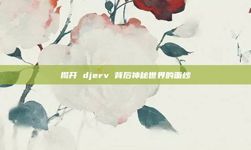 揭开 djerv 背后神秘世界的面纱