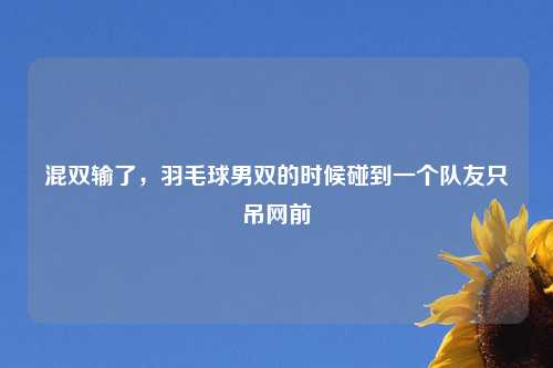 混双输了，羽毛球男双的时候碰到一个队友只吊网前