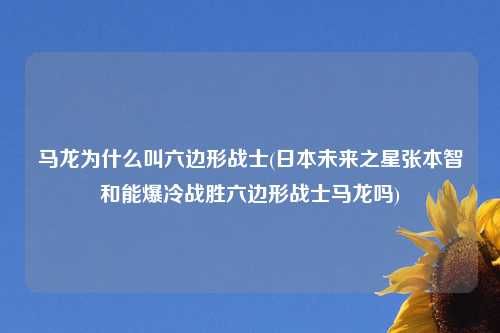 马龙为什么叫六边形战士(日本未来之星张本智和能爆冷战胜六边形战士马龙吗)