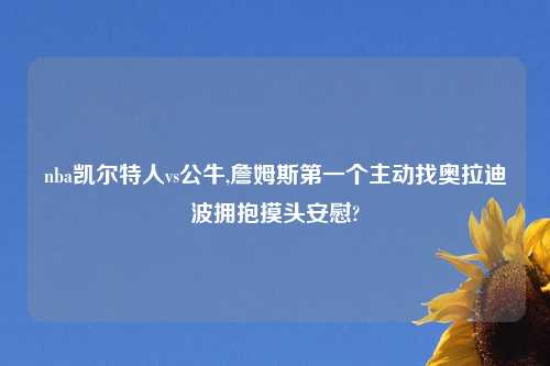 nba凯尔特人vs公牛,詹姆斯第一个主动找奥拉迪波拥抱摸头安慰?