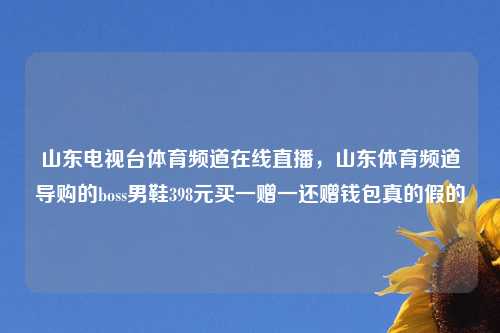 山东电视台体育频道在线直播，山东体育频道导购的boss男鞋398元买一赠一还赠钱包真的假的