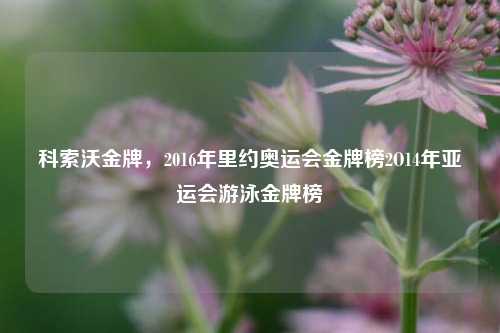 科索沃金牌,2016年里约奥运会金牌榜2O14年亚运会游泳金牌榜