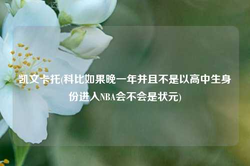 凯文卡托(科比如果晚一年并且不是以高中生身份进入NBA会不会是状元)