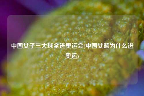 中国女子三大球全进奥运会(中国女篮为什么进奥运)
