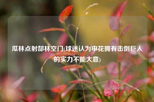 瓜林点射郜林空门(球迷认为申花拥有击倒巨人的实力不能大意)