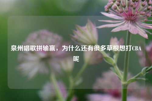 泉州唱歌拼输赢,为什么还有很多草根想打CBA呢
