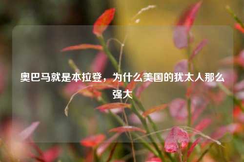 奥巴马就是本拉登，为什么美国的犹太人那么强大