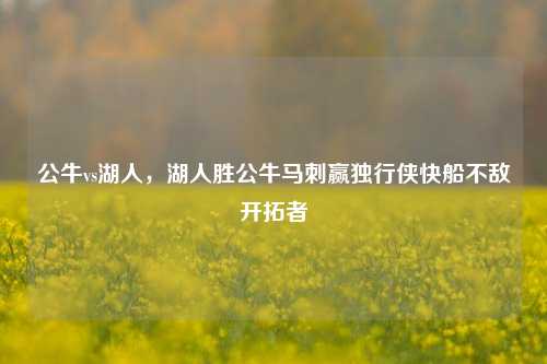 公牛vs湖人,湖人胜公牛马刺赢独行侠快船不敌开拓者