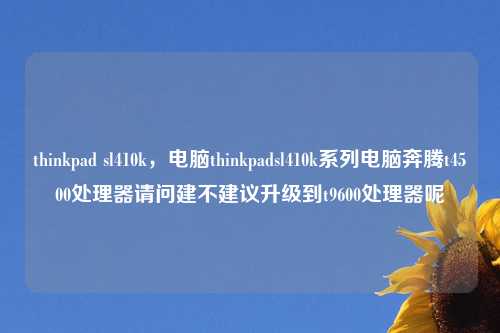 thinkpad sl410k,电脑thinkpadsl410k系列电脑奔腾t4500处理器请问建不建议升级到t9600处理器呢