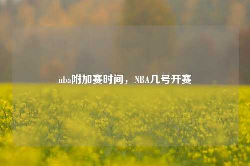 nba附加赛时间,NBA几号开赛