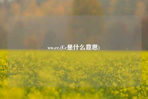ww.cc.(Cc是什么意思)