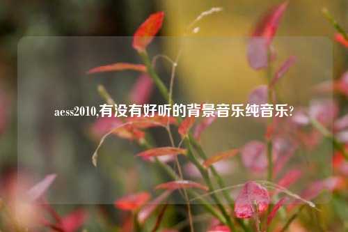 aess2010,有没有好听的背景音乐纯音乐?