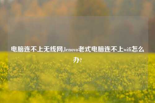 电脑连不上无线网,lenovo老式电脑连不上wifi怎么办?