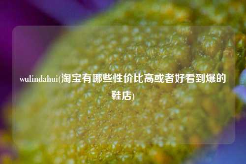 wulindahui(淘宝有哪些性价比高或者好看到爆的鞋店)
