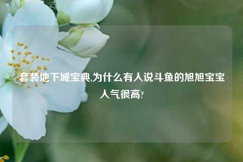 套装地下城宝典,为什么有人说斗鱼的旭旭宝宝人气很高?