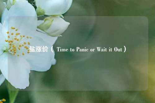 盐涨价（ Time to Panic or Wait it Out）