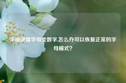 华硕键盘字母变数字,怎么办可以恢复正常的字母模式?