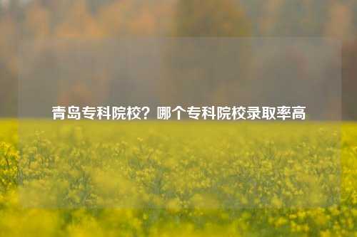 青岛专科院校?哪个专科院校录取率高